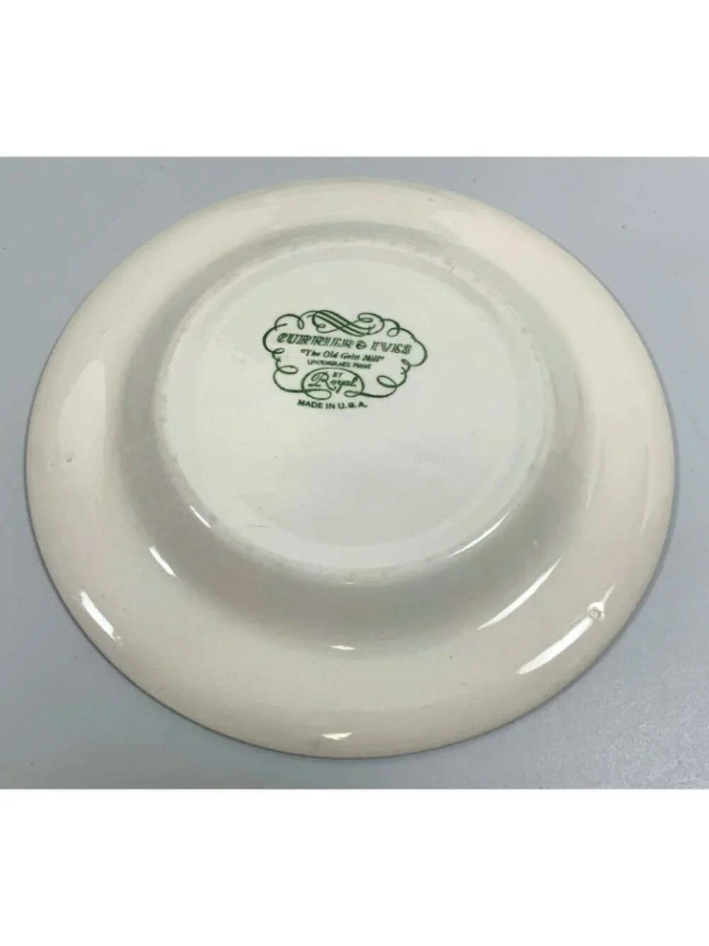 Royal Currier & Ives Dinner Plate Set Old Grist Mill Blue White 10
